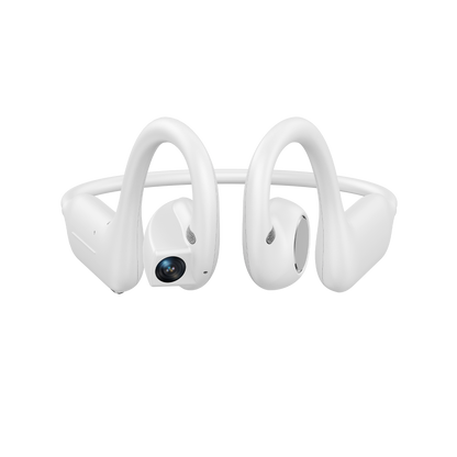 Rollme AirCam- AI Smart Open-Ear Wearable with Camera & Audio