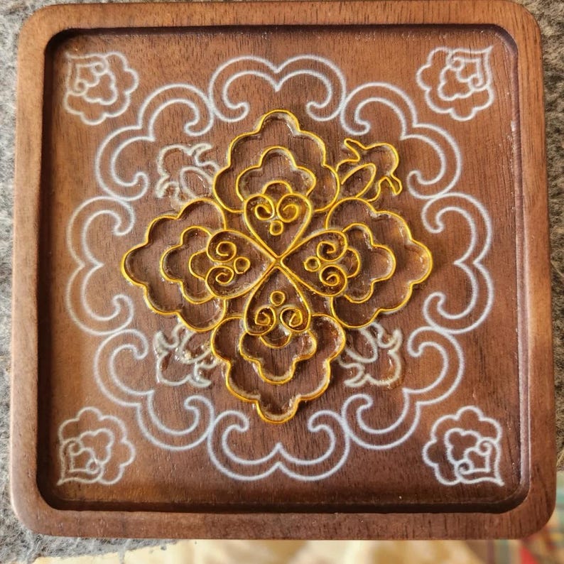 Oriental DIY Cloisonne Coaster Kit: Paint by Numbers, Beginner-Friendly Craft